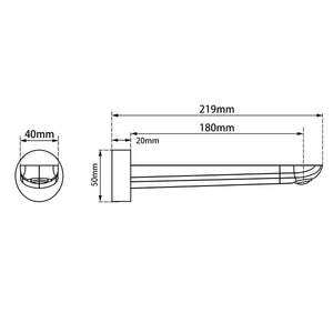 TSI Mixer Taps RUSHY Series Brushed Nickel Bathtub/Basin Wall Spout BU0015.BS