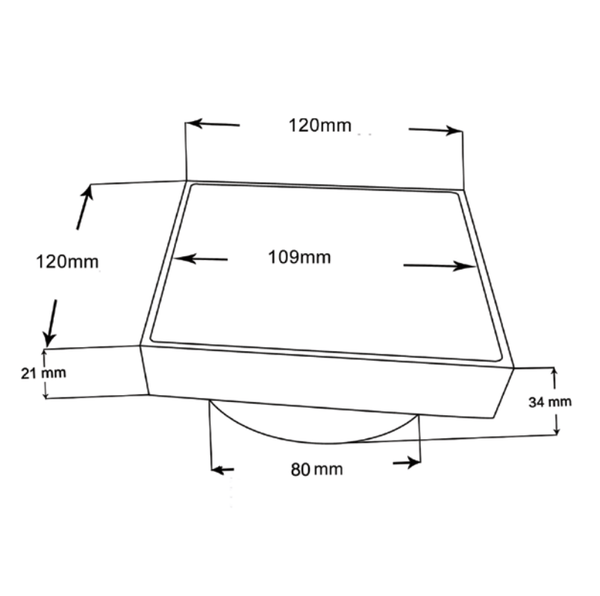 TSI Showers BUYG003.FD BRUSHED YELLOW GOLD SHOWER GRATE FLOOR WASTE DRAIN SMART INSERT TILE 120*120MM(81.3MM OUTLET)