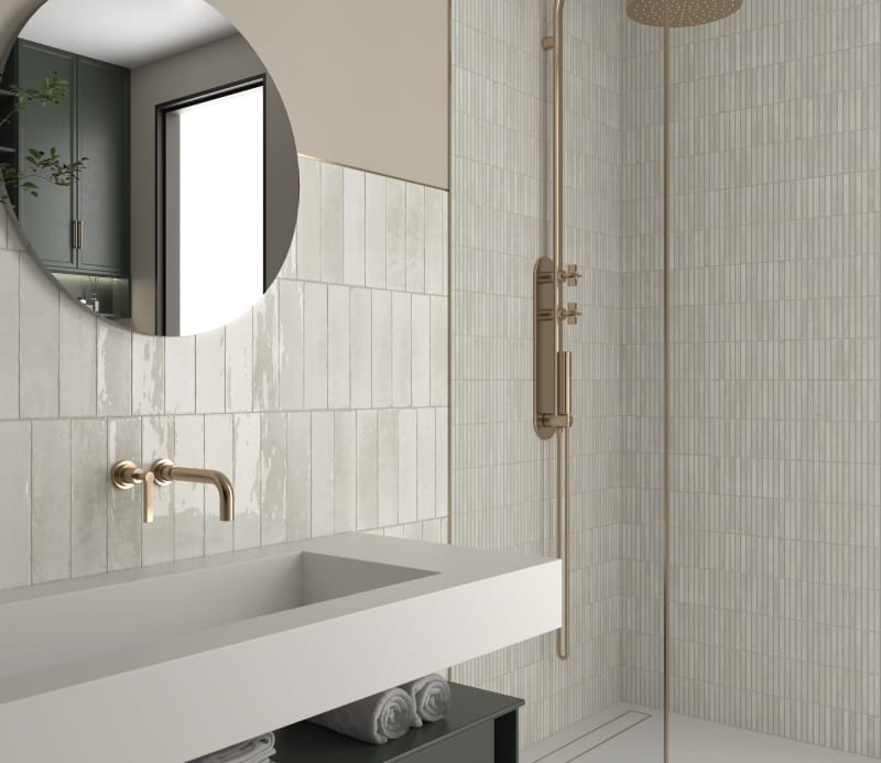 Dune Agadir Ivory Gloss Subway Tile 70X280mm