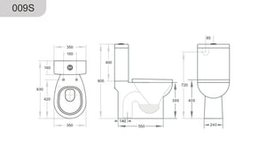 KDK009 — Zion KDK009 Closed Couple Toilet Suite