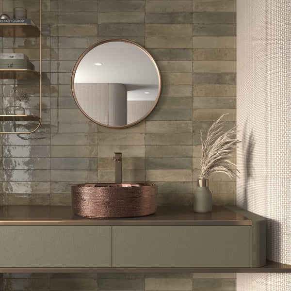 ET Tile Dune Agadir Musgo Gloss Subway Tile 70X280mm