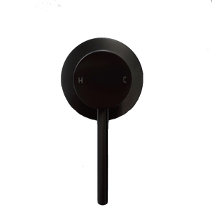 TSI Mixer Taps OX0126-2-65.ST LUCID PIN ROUND BLACK SHOWER/BATH WALL MIXER(65MM COVER PLATE)