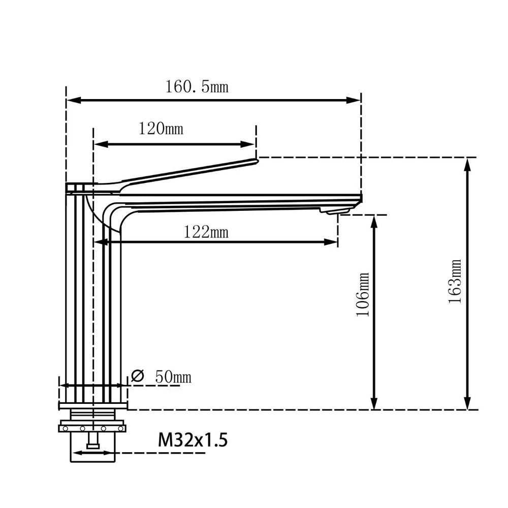 BUYG0128.BM RUSHY SERIES BRUSHED BRASS BASIN MIXER