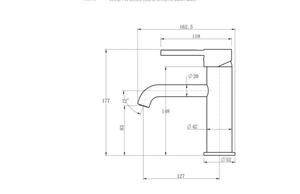 TSI Mixer Taps CH0150.BM LUCID PIN SERIES ROUND CHROME BASIN MIXER