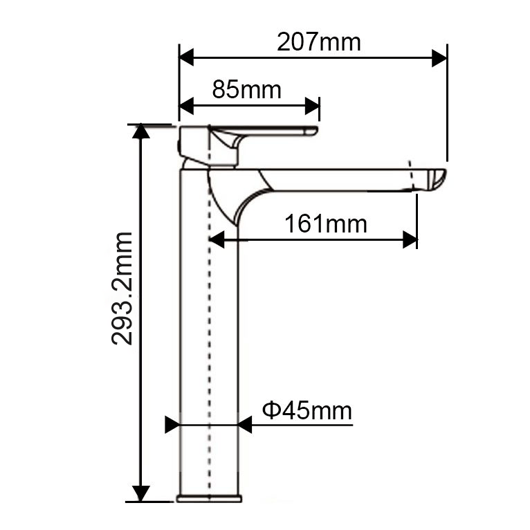 VOG Series Chrome Tall Basin Mixer CH0152.BM