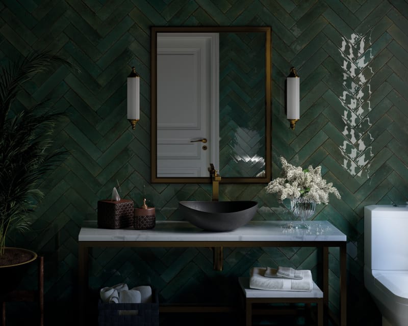 Dune Agadir Selva Gloss Subway Tile 70X280mm