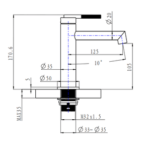 TSI BU0240.BM CADDENCE SERIES BRUSHED NICKEL BASIN MIXER