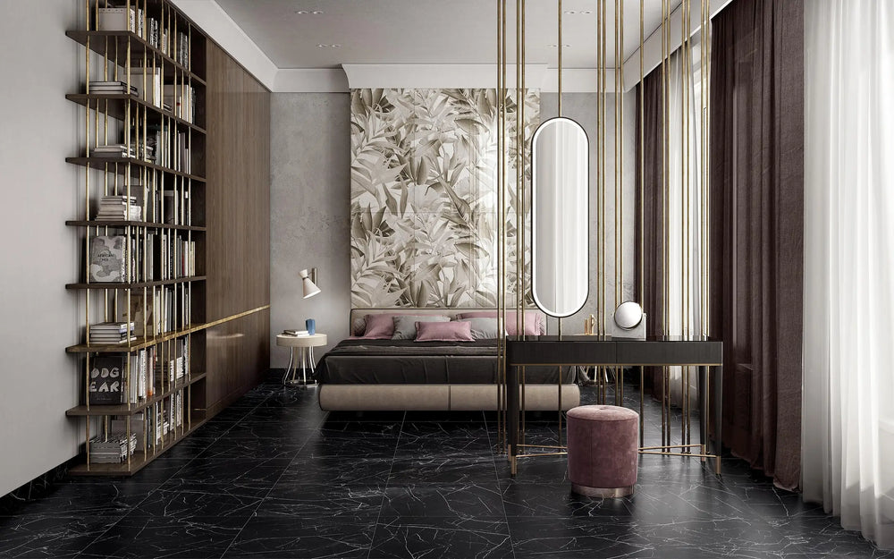 EST 02567 PIEMME 600X600MM MAJESTIC ROYAL NERO NAT/RET MADE IN ITALY