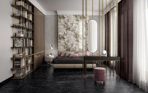 EST 02567 PIEMME 600X600MM MAJESTIC ROYAL NERO NAT/RET MADE IN ITALY
