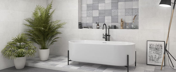 ET Tile Factory Graphite Rec Matt Concrete Look Tile 95x600mm