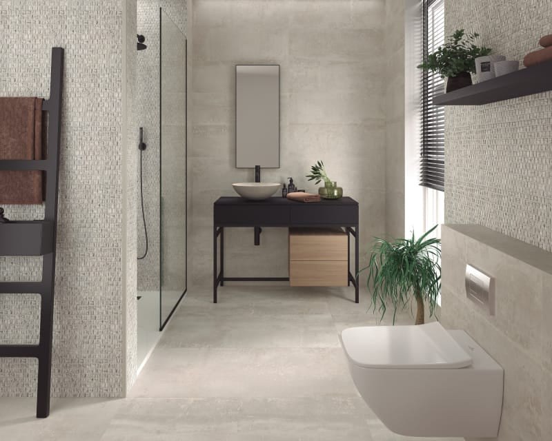 Fancy Grey Matt Concrete Look Tile 600x600mm