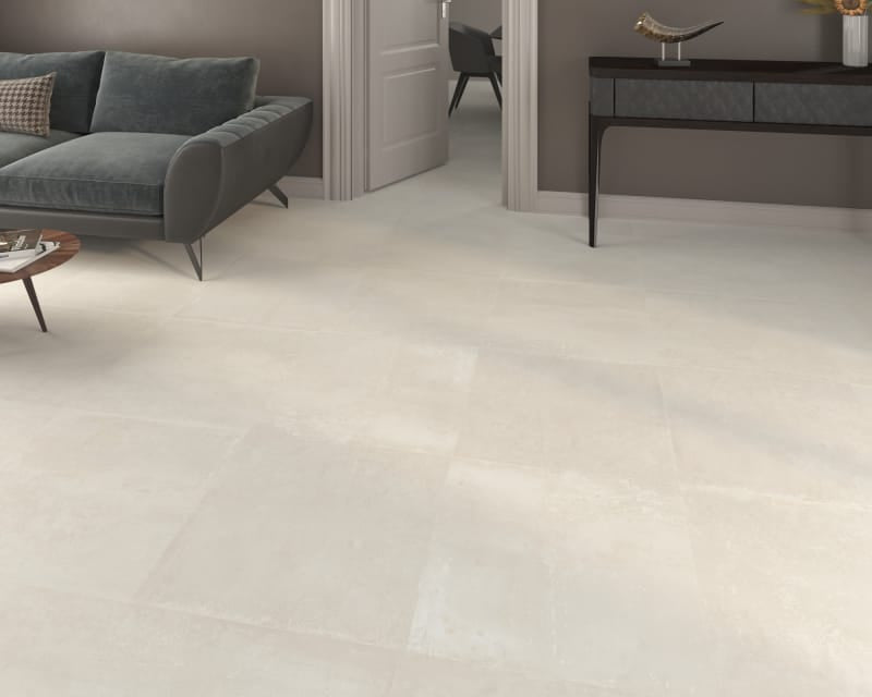 Fancy White Rec Matt Concrete Look Tile 95X600mm