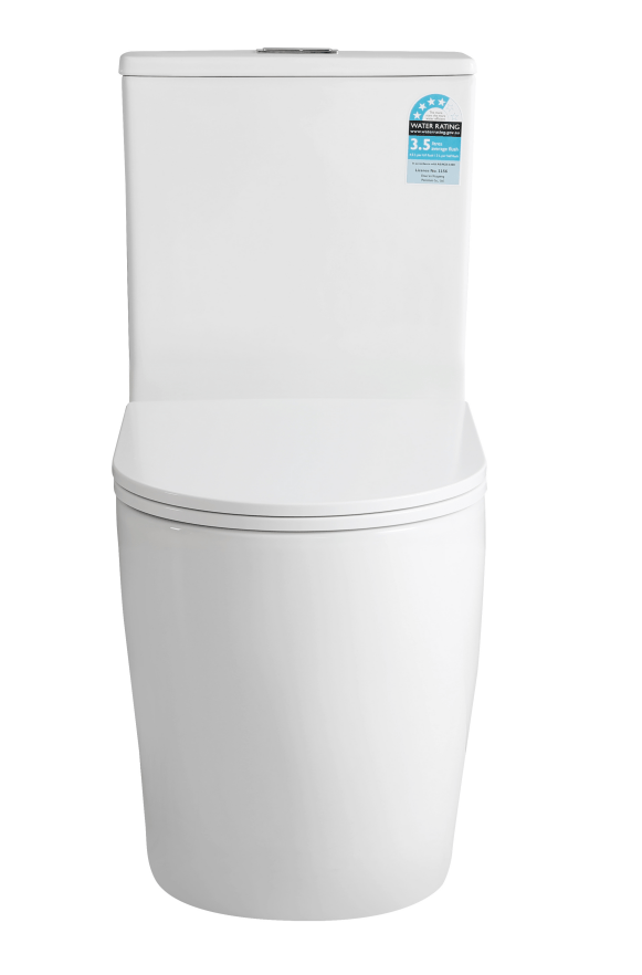 V035 Dune Tornado Rimless Back To Wall Toilet Suite 655x385x840mm