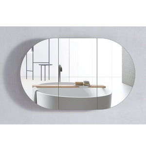 OSH-15090MB Amber Collection 1500X900x120MM Matt Black SHAVING CABINET