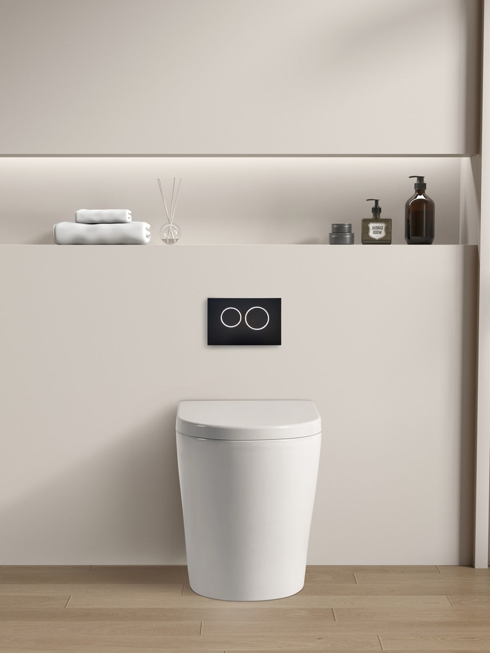 KDK102R Avery Wall Faced Rimless Floor Pan