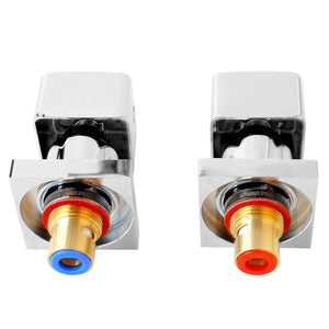 TSI Mixer Taps VOG Series Chrome Cubic Shower Wall Taps CH0001.ST