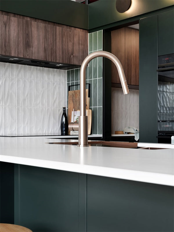 MECCA PULL OUT SINK MIXER WITH VEGIE SPRAY FUNCTION BRUSHED BRONZE (NR221908BZ)