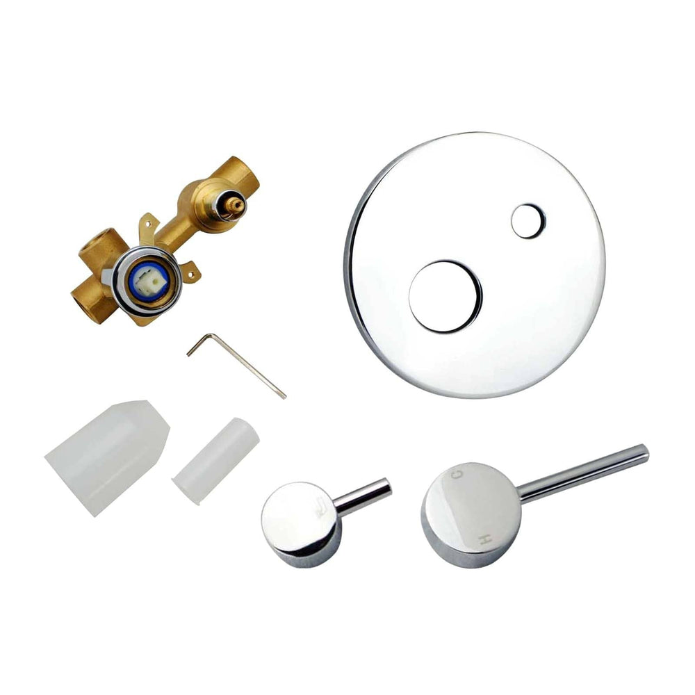CH0125-2.ST LUCID PIN ROUND CHROME SHOWER/BATH MIXER DIVERTER