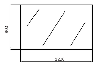 KDK- PM1290 PLAIN MIRROR 1200*900MM