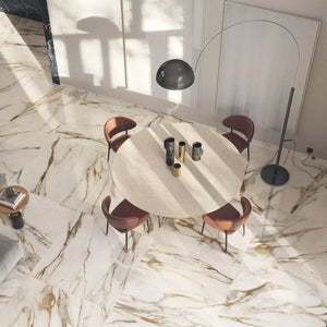 ET Tile Sensi Signoria Calacatta Vena Oro Lux Mable Look Tile 1200X1200mm