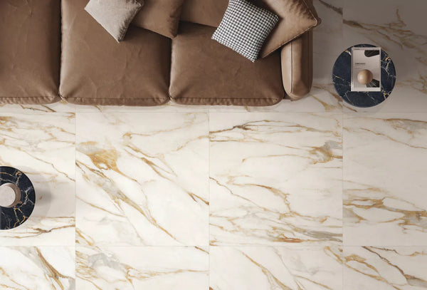 ET Tile Sensi Signoria Calacatta Vena Oro Natural Mable Look Tile 1200X1200mm