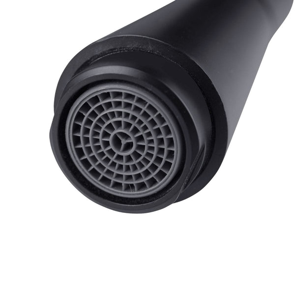 TSI Mixer Taps Round Black Pull Out Kitchen Sink Mixer Tap OX1021.KM
