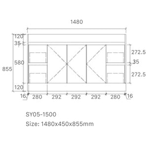 Tobi Freestanding Vanity 1500mm Prime Oak/Natural Timber Single/Double Bowl SY05-1500