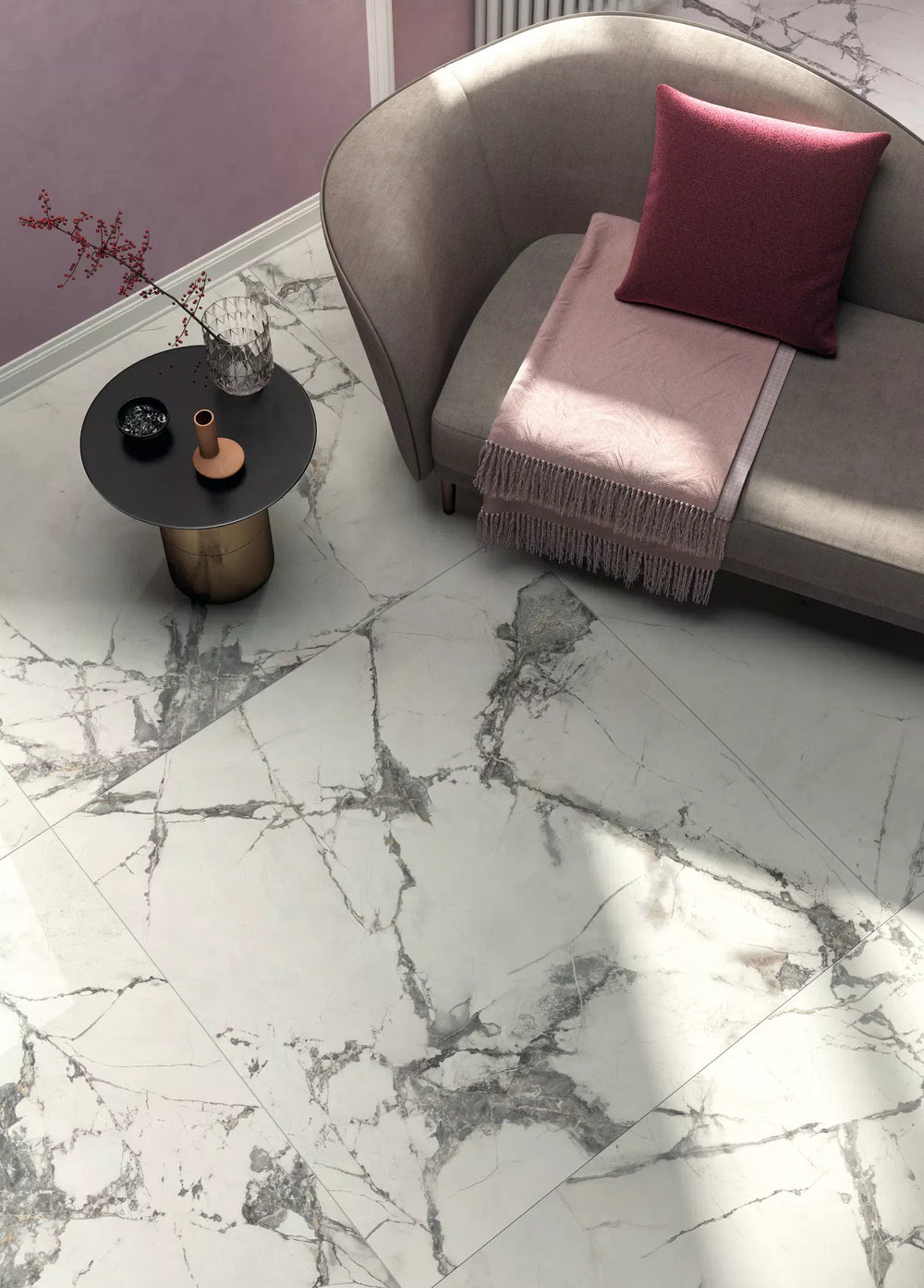 Sensi Up Invisible Pearl Lux Marble Look Tile 1200x1200mm