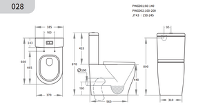 KDK028 — Zeus Rimless Tornado KDK028 Toilet Suite