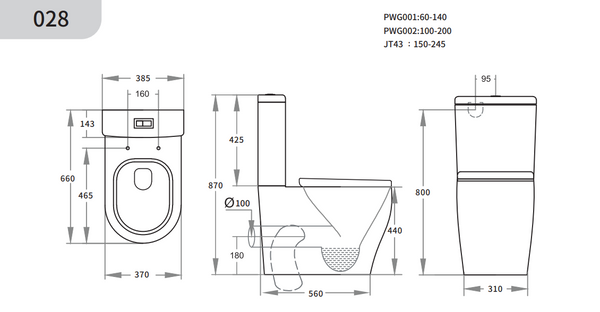 KDK028 — Zeus Rimless Tornado KDK028 Toilet Suite