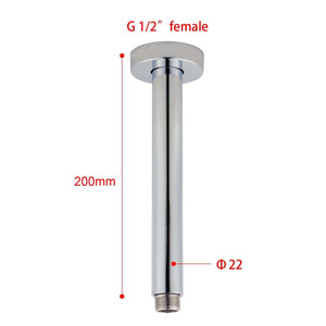 TSI Showers CH0105.SA ROUND CHROME CEILING SHOWER ARM 200MM
