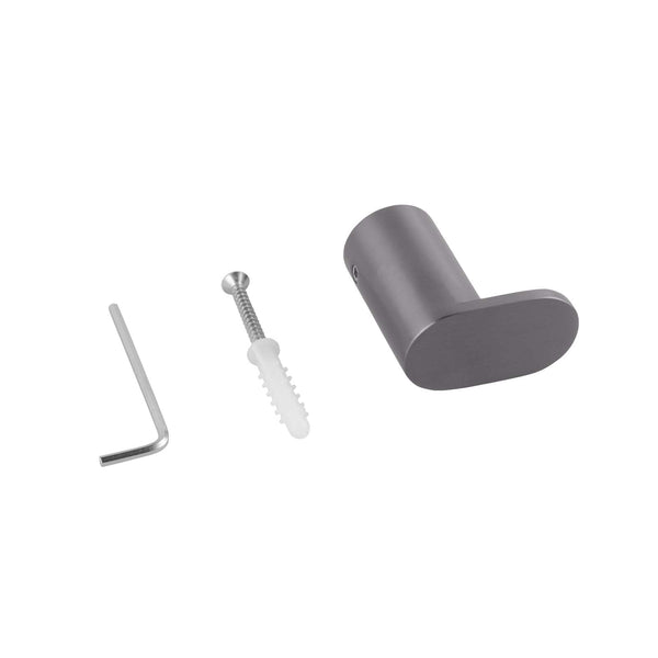 TSI Bathroom Accessories RUSHY Series Gun Metal Grey Round Robe Hook GM6507.TR