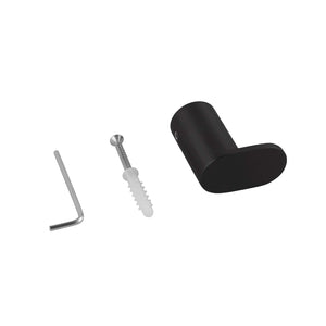 TSI Bathroom Accessories RUSHY Series Black Round Robe Hook OX6507.TR