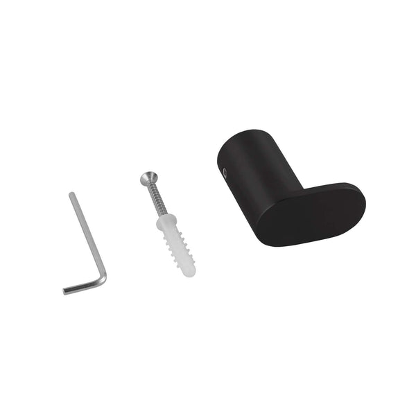 TSI Bathroom Accessories RUSHY Series Black Round Robe Hook OX6507.TR