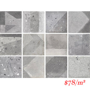187664 AGNES GREY MATT 200X200MM Spain Made