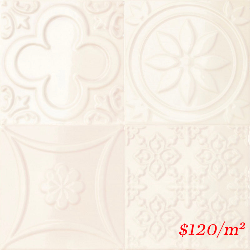 188090 LUCCIOLA HUESO GLOSS 150X150mm Spain Made
