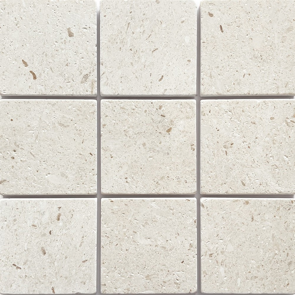 1APOWHT APOLLO WHITE LIMESTONE TUMBLED 100X100