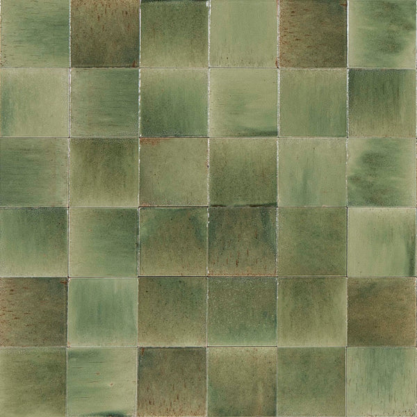 1GLEGNG GLEEZE GIADA GREEN GLOSS 100X100MM Made in Italy