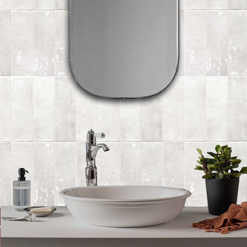 La Riviera Blanc Gloss Subway Tile 65X200mm