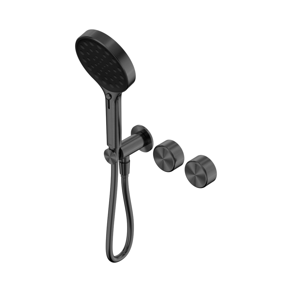 SERENITY PROGRESSIVE SHOWER SYSTEM WITH METAL HANDLE AND SERENITY HAND SHOWER GUN METAL (24E030GM)