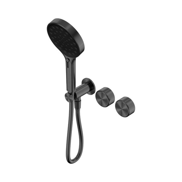 SERENITY PROGRESSIVE SHOWER SYSTEM WITH METAL HANDLE AND SERENITY HAND SHOWER GUN METAL (24E030GM)