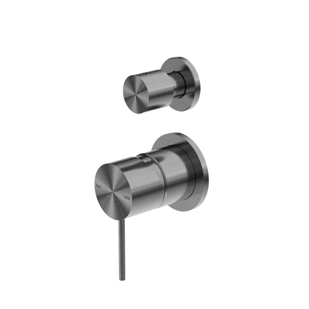 MECCA SHOWER MIXER WITH DIVERTOR SEPARATE BACK PLATE GUN METAL (NR221911SGM)