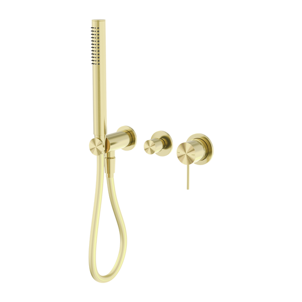 MECCA SHOWER MIXER DIVERTOR SYSTEM SEPARATE BACK PLATE BRUSHED GOLD (NR221912FBG)