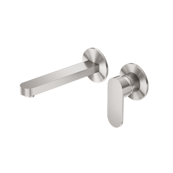 ECCO WALL BASIN/BATH MIXER SEPARATE BACK PLATE BRUSHED NICKEL (NR301310bBN)