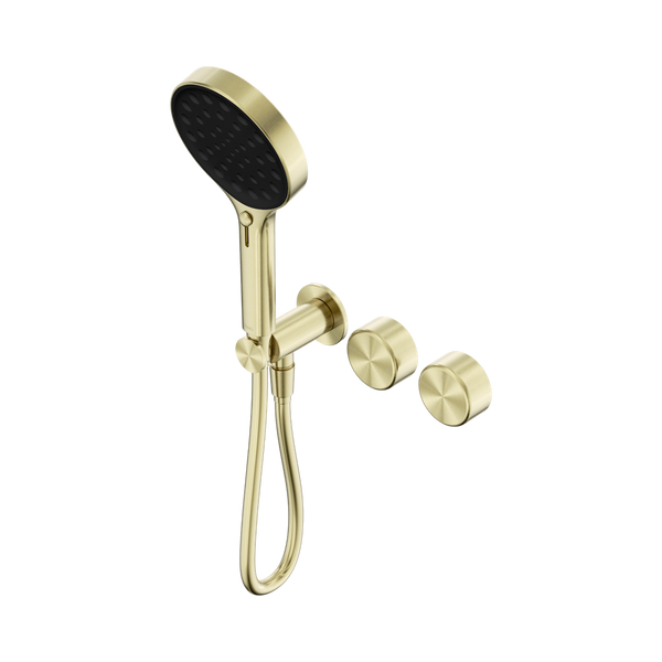SERENITY PROGRESSIVE SHOWER SYSTEM WITH METAL HANDLE AND SERENITY HAND SHOWER BRUSHED GOLD (24E030BG)