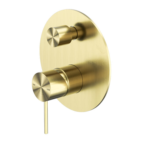 MECCA SHOWER MIXER WITH DIVERTOR BRUSHED GOLD (NR221911ABG)