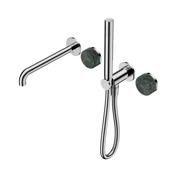 SERENITY PROGRESSIVE SHOWER SYSTEM WITH SPOUT WITH VERDE ALPI HANDLE AND SLIM SHOWER CHROME (24E008CH)