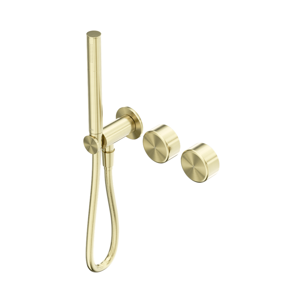 SERENITY PROGRESSIVE SHOWER SYSTEM WITH METAL HANDLE AND SLIM SHOWER BRUSHED GOLD (24E024BG)
