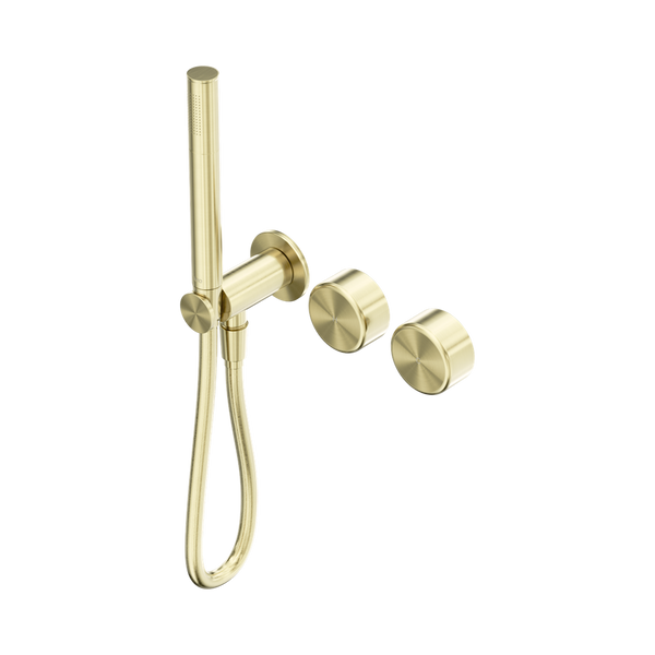 SERENITY PROGRESSIVE SHOWER SYSTEM WITH METAL HANDLE AND SLIM SHOWER BRUSHED GOLD (24E024BG)