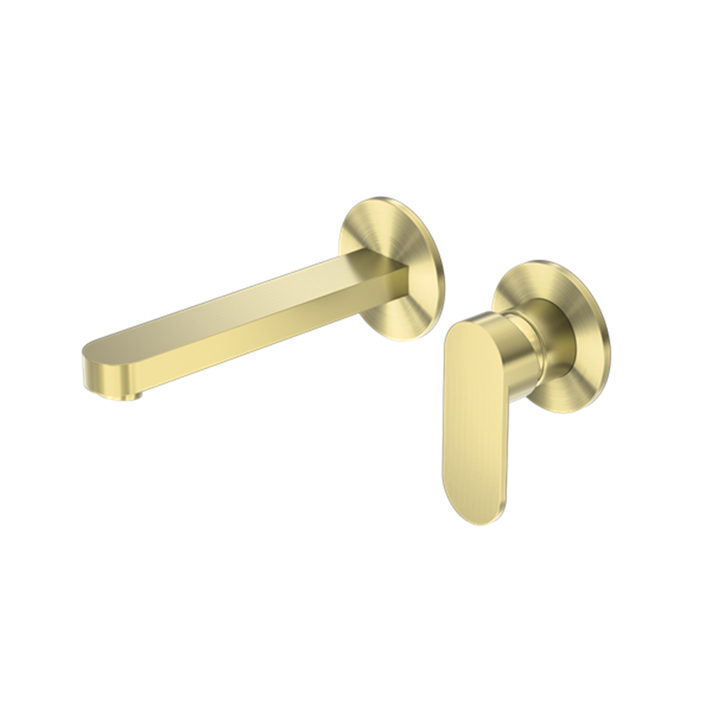 Ecco Wall Basin/Bath Mixer Separate Back Plate Brushed Gold (NR301310bBG)
